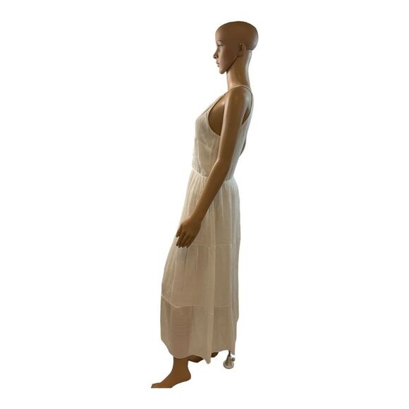 Kings Road Women's White Polyester Sleeveless Long Maxi Dress Size Small. - Picture 5 of 11